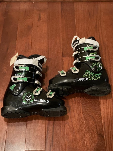 Used Kid's Dalbello Green Menace Ski Boots | Mondo Size 23.5