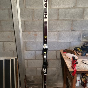 Unisex HEAD 207 cm Racing World Cup Rebels SG Skis With Bindings Max Din 16 (Used)