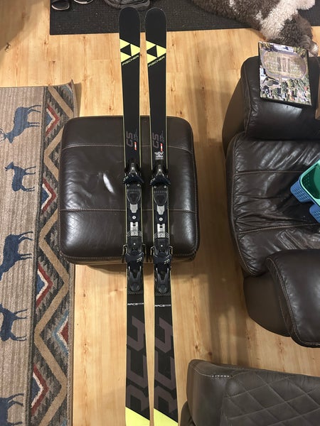 Fischer RC4 World Cup GS 175 cm Racing Skis With Bindings Max Din 11 (Used)