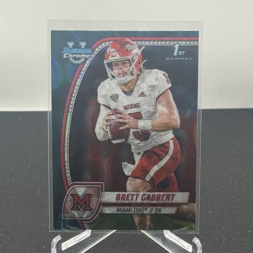 Brett Gabbert Miami Ohio 2024 Bowman U Football 1st Teal Lava Refractor #27