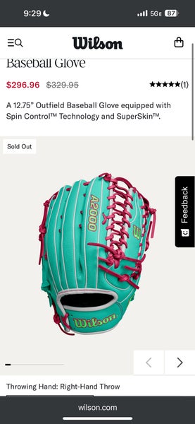 2025 Wilson A2000 RH Outfield Baseball Glove 12.75" (New)