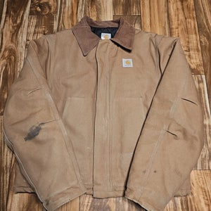 Vintage Carhartt J02 BRN Jacket Quilt Lined Workwear USA Mens Coat Size 46 XL