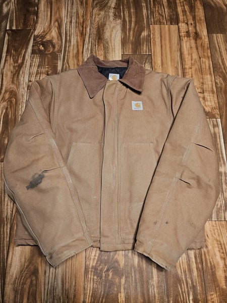 Vintage Carhartt J02 BRN Jacket Quilt Lined Workwear USA Mens Coat Size 46 XL