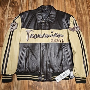 NEW Taz Looney Tunes Collection 100% Leather Tasmanian Devil Promo Jacket Sz XL