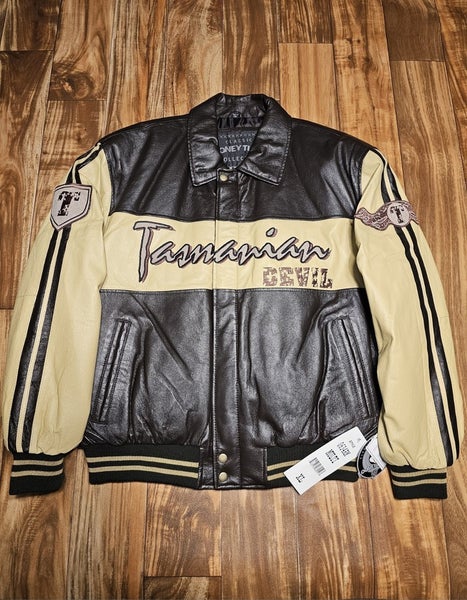 NEW Taz Looney Tunes Collection 100% Leather Tasmanian Devil Promo Jacket Sz XL