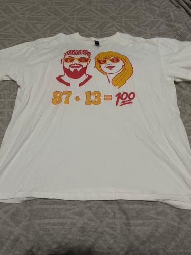 Travis Kelce Taylor Swift Short Sleeve Shirt Adult 3XL Kansas City Chiefs