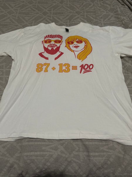 Travis Kelce Taylor Swift Short Sleeve Shirt Adult 3XL Kansas City Chiefs