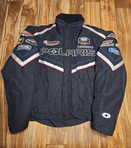 Vintage Pure Polaris Snowmobile Fox Racing Thermolite Insulted Jacket Coat XL