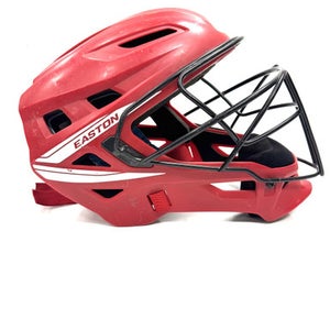 Used Easton THE VERY BEST 7 1/8-7 1/2 Catchers Helmet w/Mask Red One Size 11860-S000299170