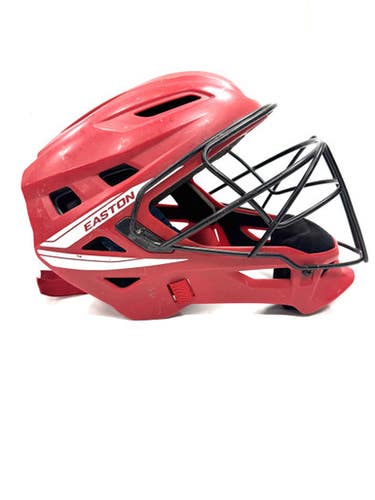 Used Easton THE VERY BEST 7 1/8-7 1/2 Catchers Helmet w/Mask Red One Size 11860-S000299170