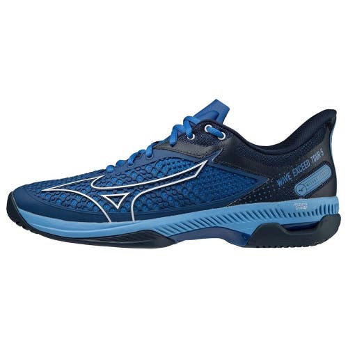 *NIB* MIZUNO MEN'S WAVE EXCEED TOUR 5 AC TENNIS SHOES (TRUE BLUE/WHT) SIZE 9.5