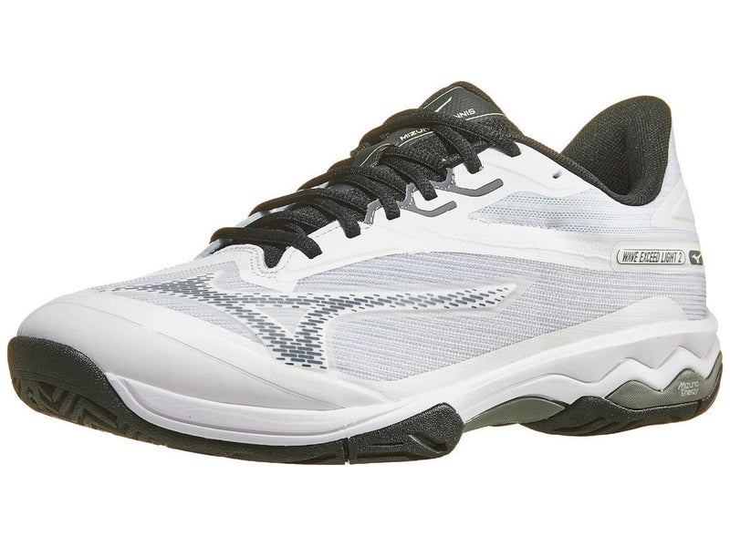 *NIB* MIZUNO MEN'S WAVE EXCEED LIGHT 2 AC TENNIS SHOES (WHT/MET GREY) SIZE 8.5