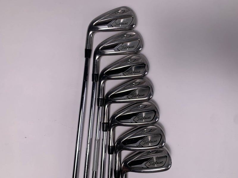 Titleist 718 AP1 Iron Set 4-9+GW True Temper AMT Red R300 Regular Steel Mens LH