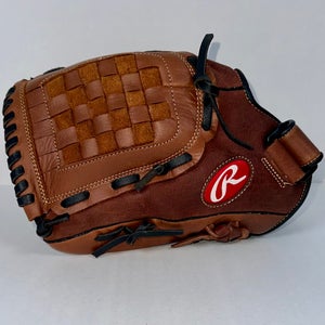 Rawlings RBG36TBR Baseball Softball Glove 12.5" Full Grain Leather LHT Left Hand Throw