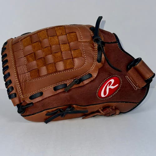 Rawlings RBG36TBR Baseball Softball Glove 12.5" Full Grain Leather LHT Left Hand Throw