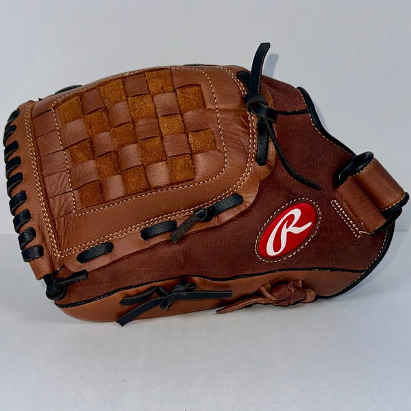 Rawlings RBG36TBR Baseball Softball Glove 12.5" Full Grain Leather LHT Left Hand Throw