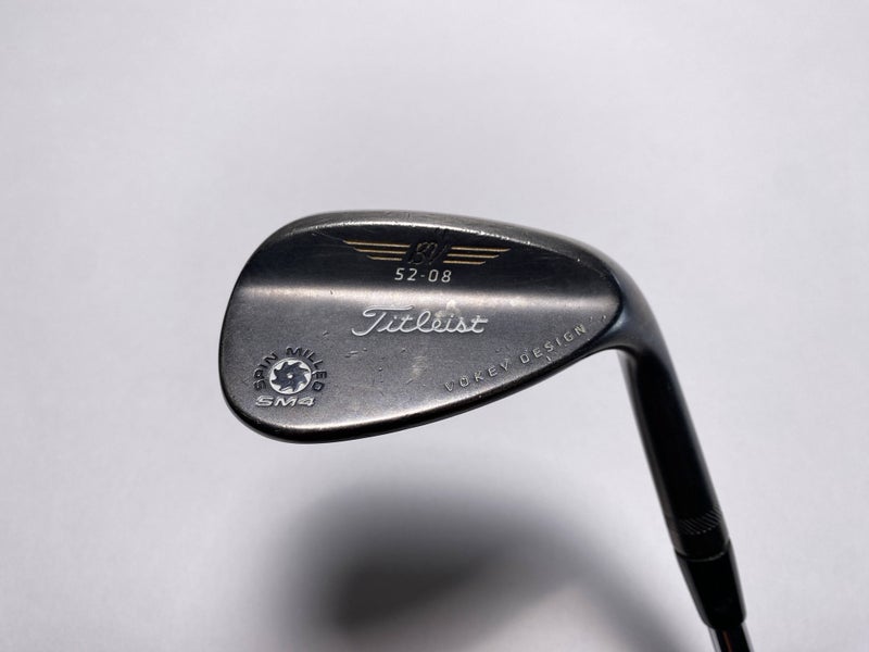Titleist Vokey Spin Milled SM4 Black Gap Wedge GW 52* 8 Bounce Wedge Mens RH