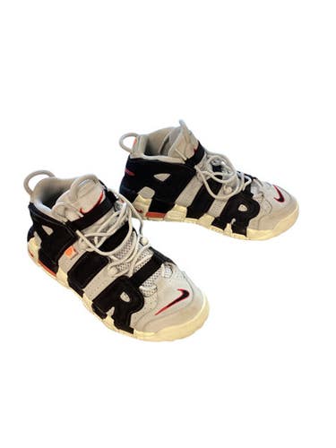 Used Nike AIR MORE UPTEMPO MID Basketball Shoes Y Grey Youth 06.5 11479-S000406223