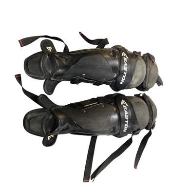 Used Easton QWIK FIT Catchers Leg Guards Black Junior 11479-S000406101