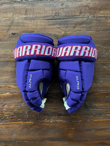 Orlando Solar Bears Warrior Alpha Pro Gloves 13" Pro Stock (New)