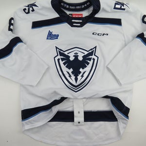 CCM Sherbrooke Phoenix QMJHL Game Worn Authentic Hockey Game Jersey CHL 56 #8 LEMAY