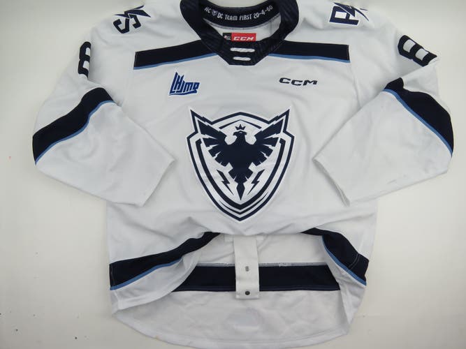 CCM Sherbrooke Phoenix QMJHL Game Worn Authentic Hockey Game Jersey CHL 56 #8 LEMAY