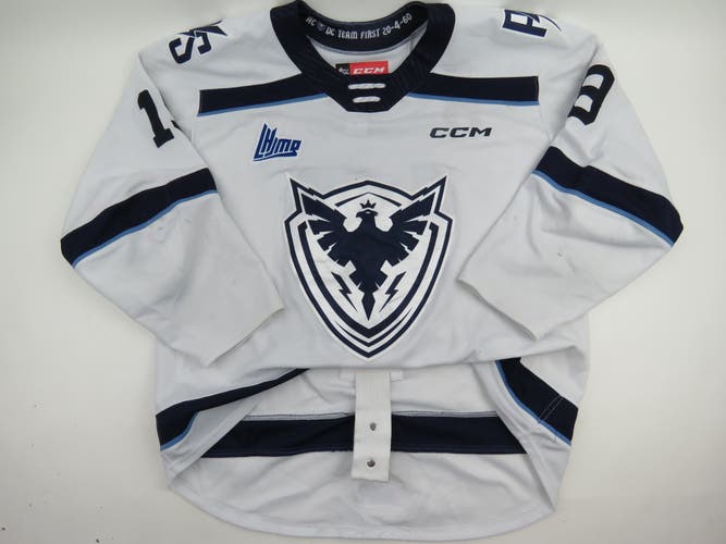 CCM Sherbrooke Phoenix QMJHL Game Worn Authentic Hockey Game Jersey CHL 56 #19 ADAM
