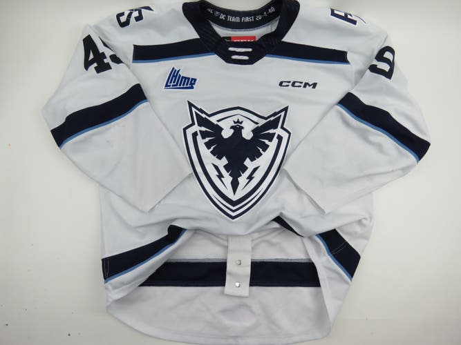 CCM Sherbrooke Phoenix QMJHL Game Worn Authentic Hockey Game Jersey CHL 56 #49 BOURDEAU