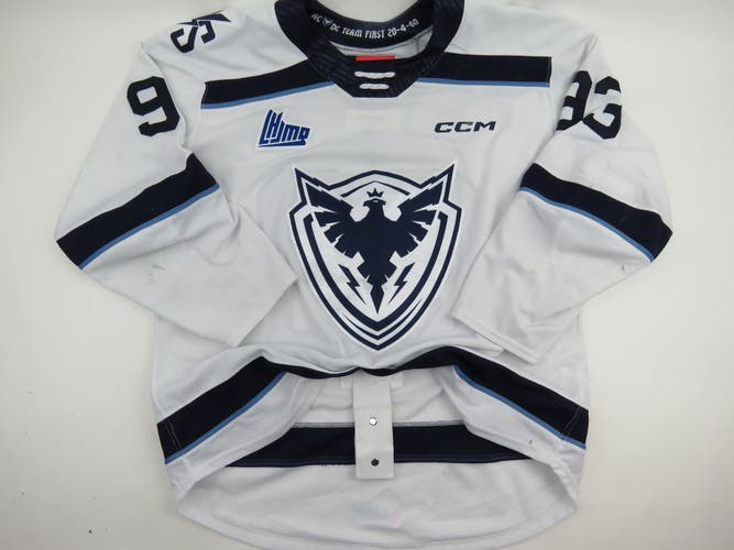 CCM Sherbrooke Phoenix QMJHL Game Worn Authentic Hockey Game Jersey CHL 56 #93 ROUSSEAU