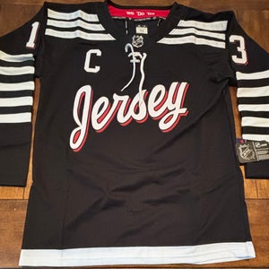 Nico Hischier Black New Jersey Devils Alternate Jersey Adult Large (52) NWT