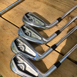 Men's 2021 Titleist T300 Left Hand Iron Set Stiff Flex (8 Clubs) #4 - #9, PW, GW Steel Shaft (Used)