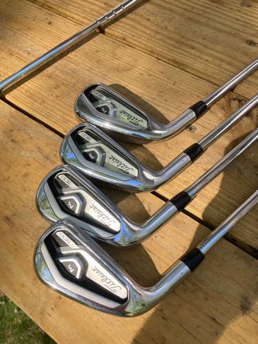 Men's 2021 Titleist T300 Left Hand Iron Set Stiff Flex (8 Clubs) #4 - #9, PW, GW Steel Shaft (Used)