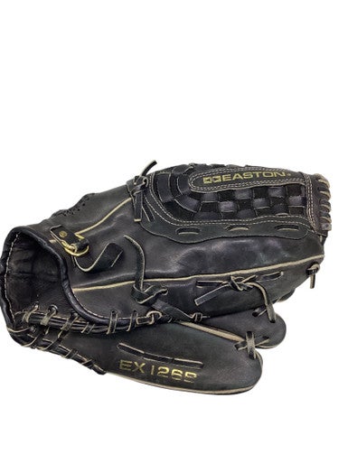 Used Easton FLEX ACTION PALM EX 126B BB/SB Glove RH Throw Black 12" 11347-S000257281
