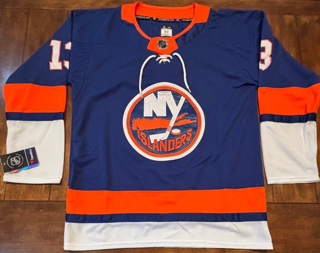 New York Islanders Matthew Barzal #13 Blue/White Jersey Adult Medium (50) NWT