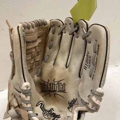 Used Rawlings H100BC BB/SB Glove RH Throw White 9 1/2" 11725-S000492761