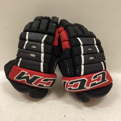 Used CCM 4R PRO Senior Gloves Black And Red 14" 11725-S000492805