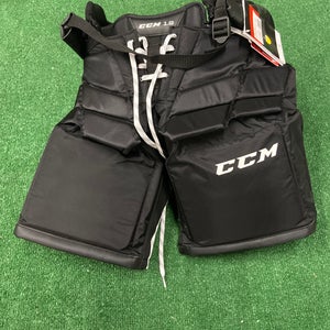 Black Intermediate Medium CCM Axis 1.9 Hockey Goalie Pants (New)