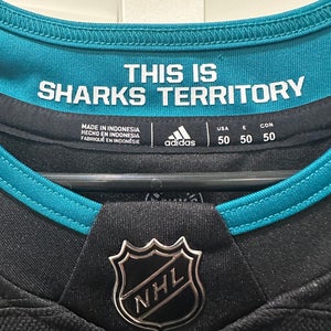 San Jose Sharks Karlsson Black Size 50 Men's Adidas Jersey (New)