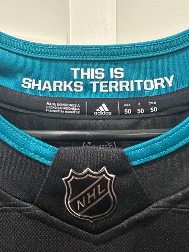 San Jose Sharks Karlsson Black Size 50 Men's Adidas Jersey (New)