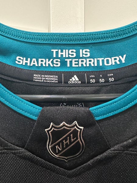 San Jose Sharks Karlsson Black Size 50 Men's Adidas Jersey (New)