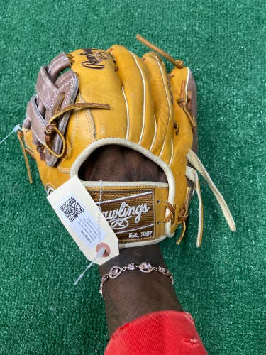 Brown Rawlings Heart of the Hide LH Outfield Baseball Glove 12.75" (Used)