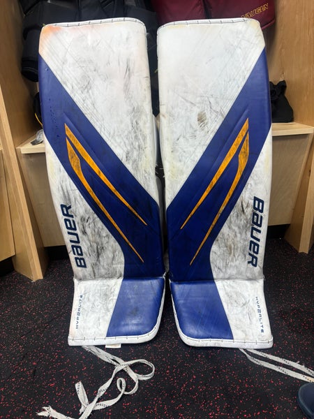 XXL Bauer Hyperlite 2 Goalie Leg Pads Pro Stock (Used)