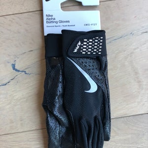 Medium Nike Alpha Youth Batting Gloves (New)