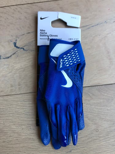 Medium Nike Alpha Youth Batting Gloves (New)