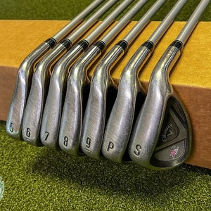Used Right Handed Callaway X2 Hot Irons 5-PW/SW Ladies Graphite Golf Set