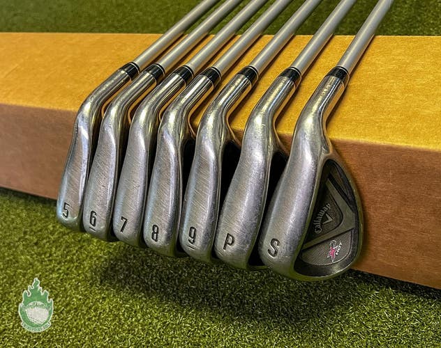 Used Right Handed Callaway X2 Hot Irons 5-PW/SW Ladies Graphite Golf Set