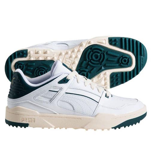 PUMA Slipstream G Spikeless Golf Shoes Size 9 Medium Color: White/Dark Gray