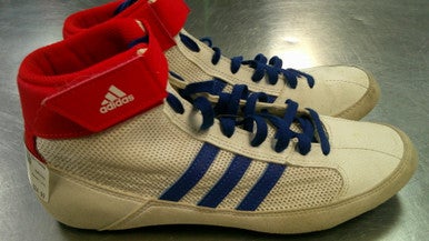 Used Adidas HVC Wrestling Shoes White Senior 7 11868-S000065717