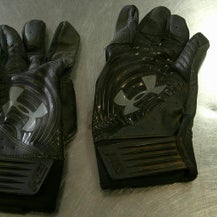 Used Under Armour BB/SB Batting Gloves Black LG 11868-S000065616