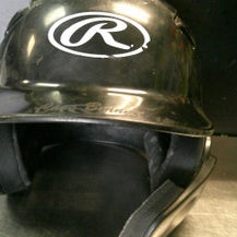 Used Rawlings HELMET Batting Helmet No Mask Black MD 11868-S000065876